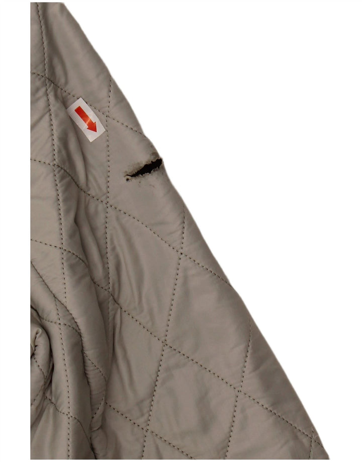 Jaqueta acolchoada feminina BARBOUR UK 8 pequena poliamida cinza