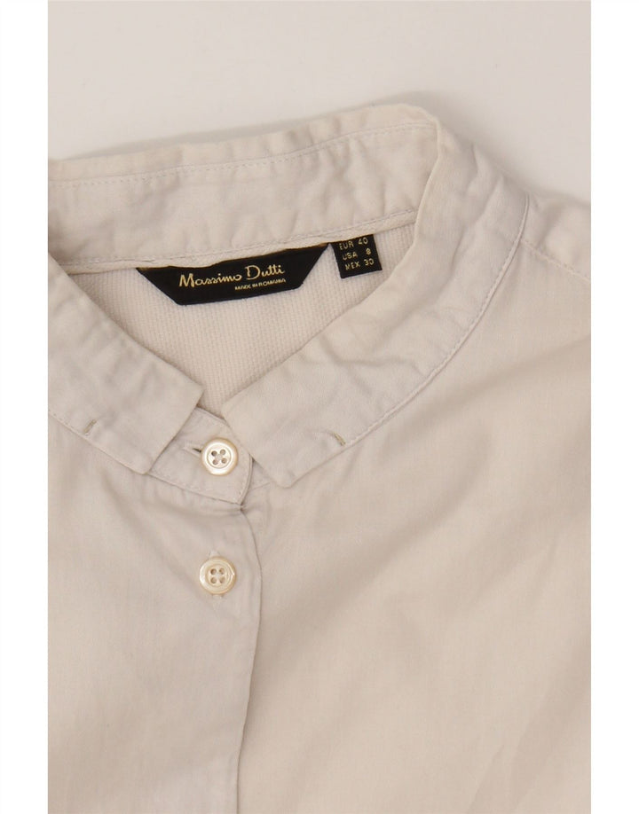 Camisa feminina MASSIMO DUTTI EU 40 médio algodão branco