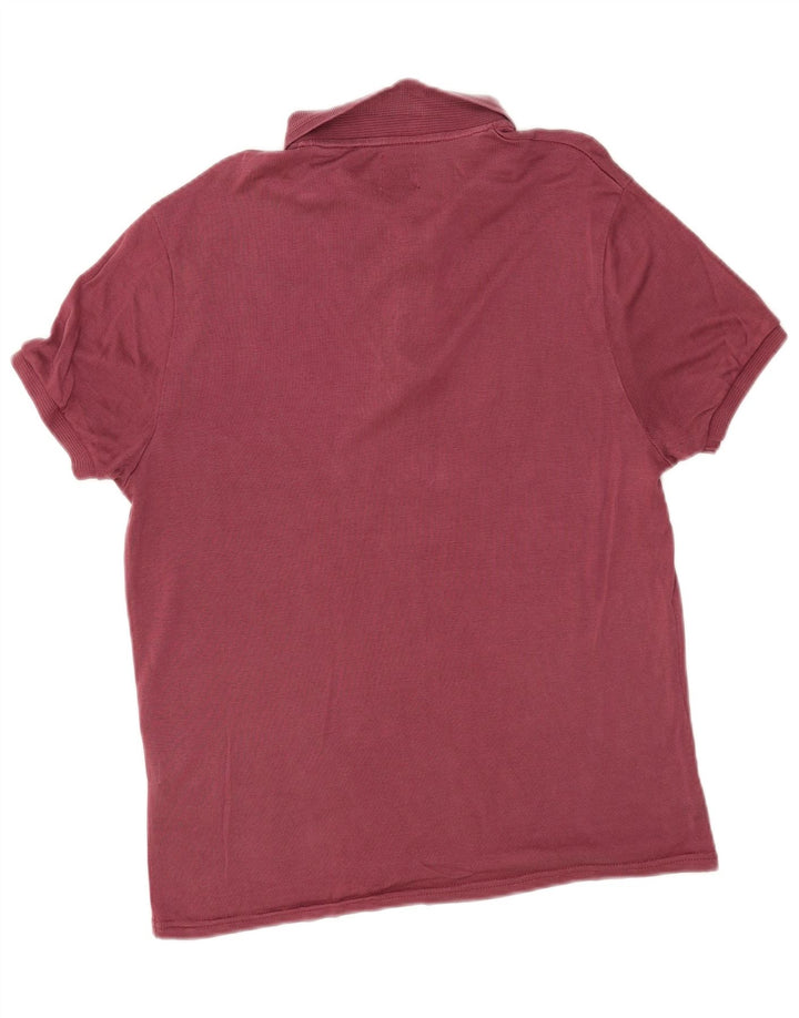 Zara Camisa polo masculina grande Borgonha Lyocell