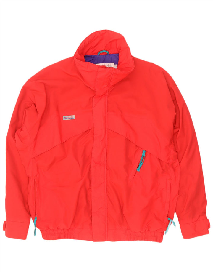 Jaqueta de esqui masculina Columbia Loose Fit UK 40 grande nylon vermelho