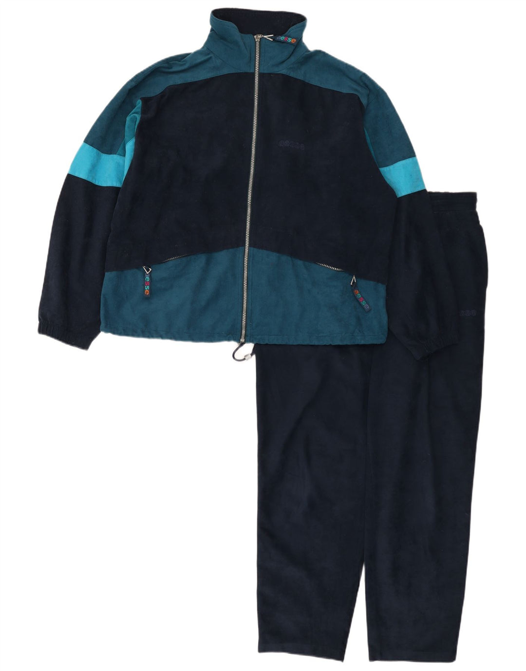 Aesse feminino agasalho completo IT 46 pequeno azul marinho colorblock esportivo