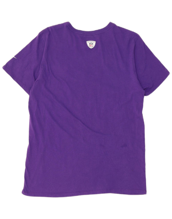 Camiseta masculina Nike Minnesota Vikings com estampa gráfica de algodão roxo médio