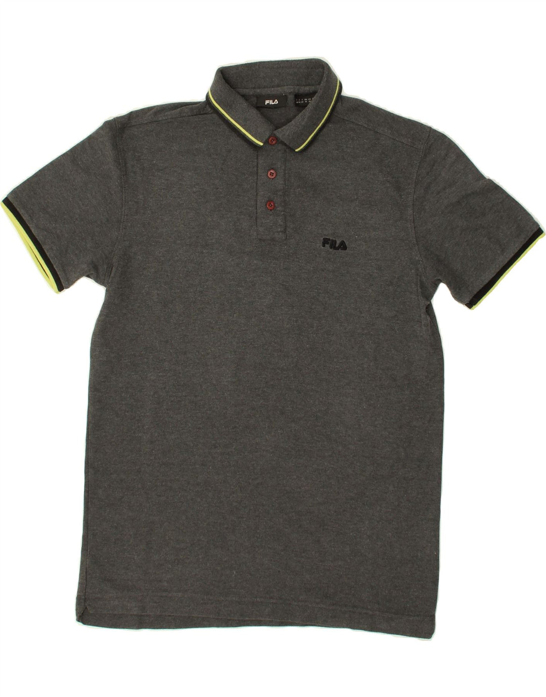 FILA Mens Polo Shirt Medium Grey Cotton Vintage Fila and Second-Hand Fila from Messina Hembry 