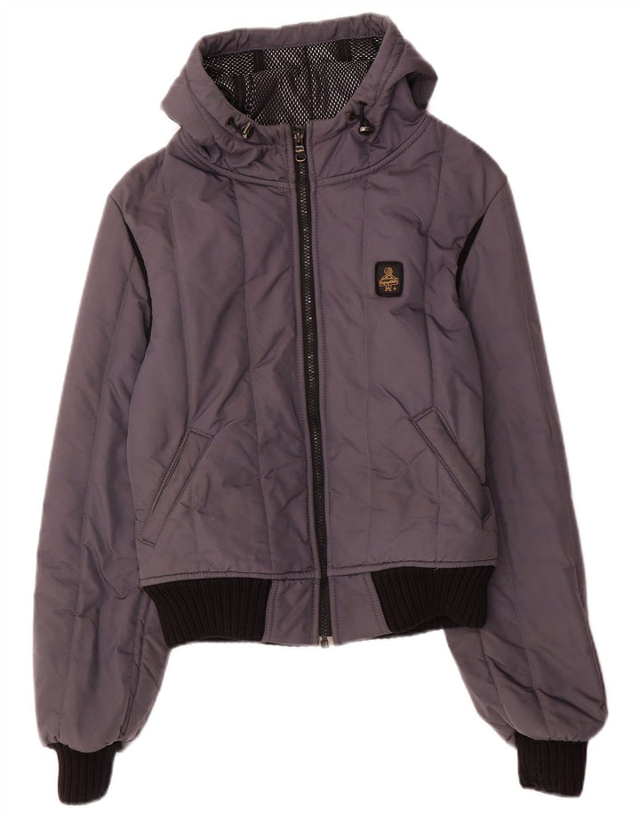 Jaqueta de chuva feminina com capuz Refrigiwear IT 44 cinza médio Colourblock Nylon