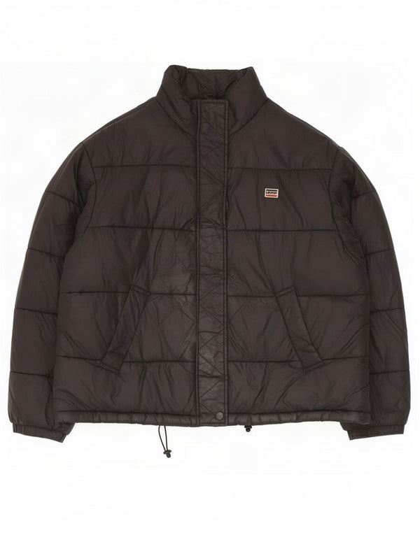 Jaqueta acolchoada masculina Levi's UK 38 poliamida preta média