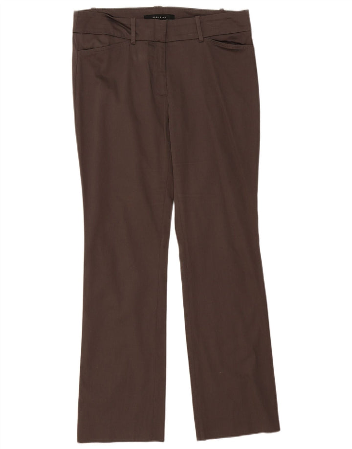 Zara Calça feminina casual bootcut UE 40 médio W30 L31 algodão cinza