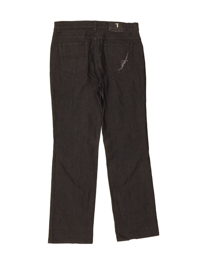 TRUSSARDI JEANS Womens Straight Jeans W29 L30 Grey Cotton Vintage Trussardi Jeans and Second-Hand Trussardi Jeans from Messina Hembry 