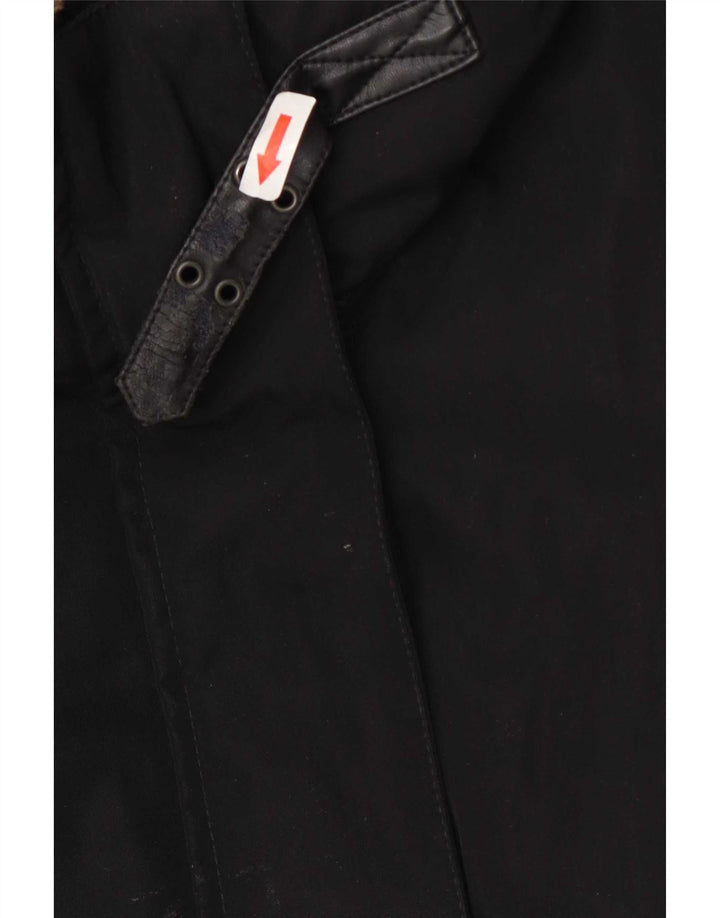 PEUTEREY Jaqueta Parka Feminina Acolchoada IT 44 Lã Preta Média
