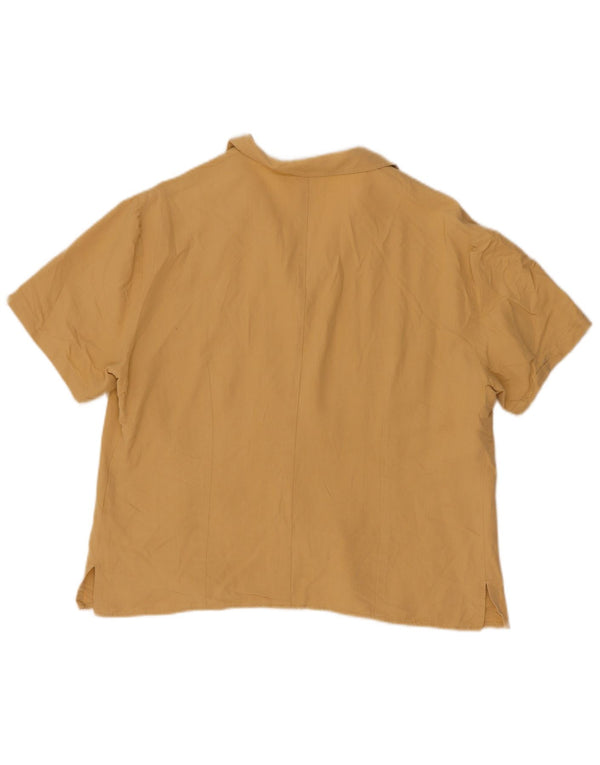 Blusa feminina de manga curta Navigare UK 18 XL viscose amarela