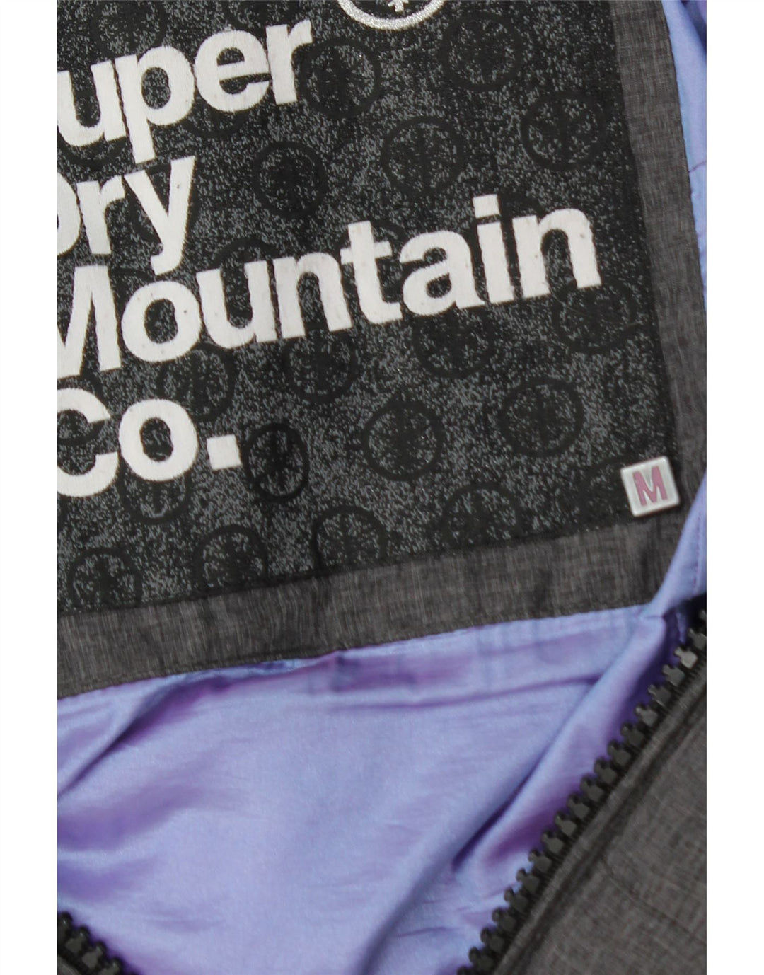 SUPERDRY Womens Hooded Padded Coat UK 14 Medium Grey Nylon