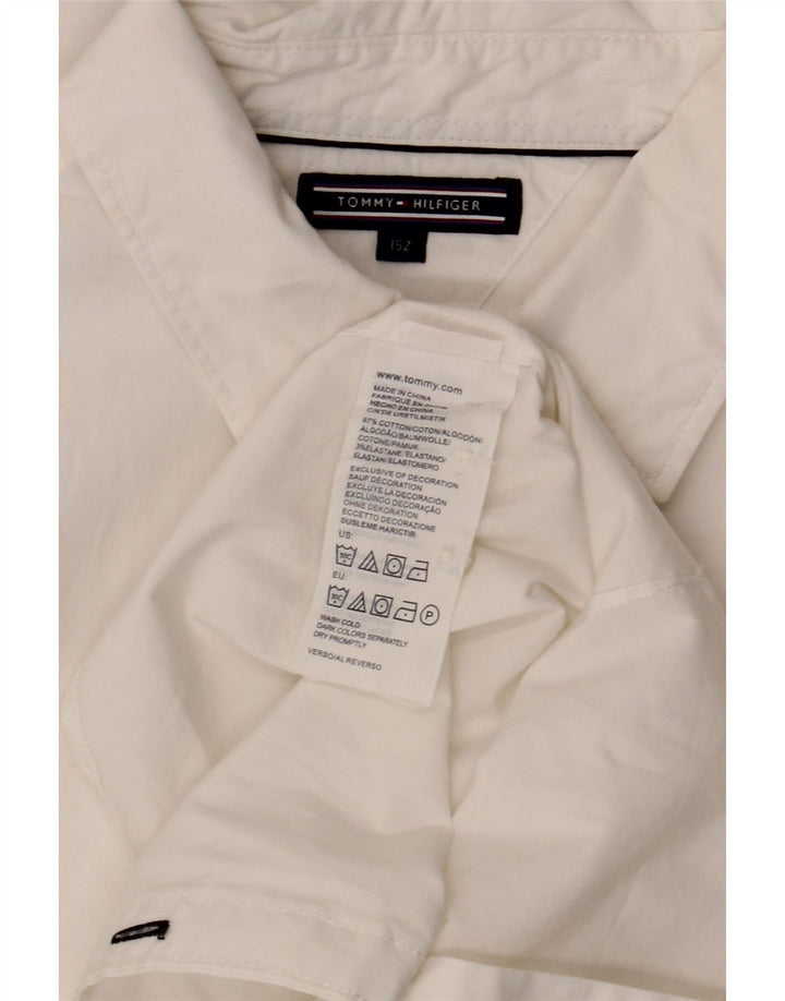 Camisa masculina Tommy Hilfiger 11-12 anos algodão branco
