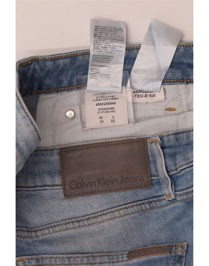 Calvin Klein Masculino Slim Jeans W31 L32 Azul Algodão