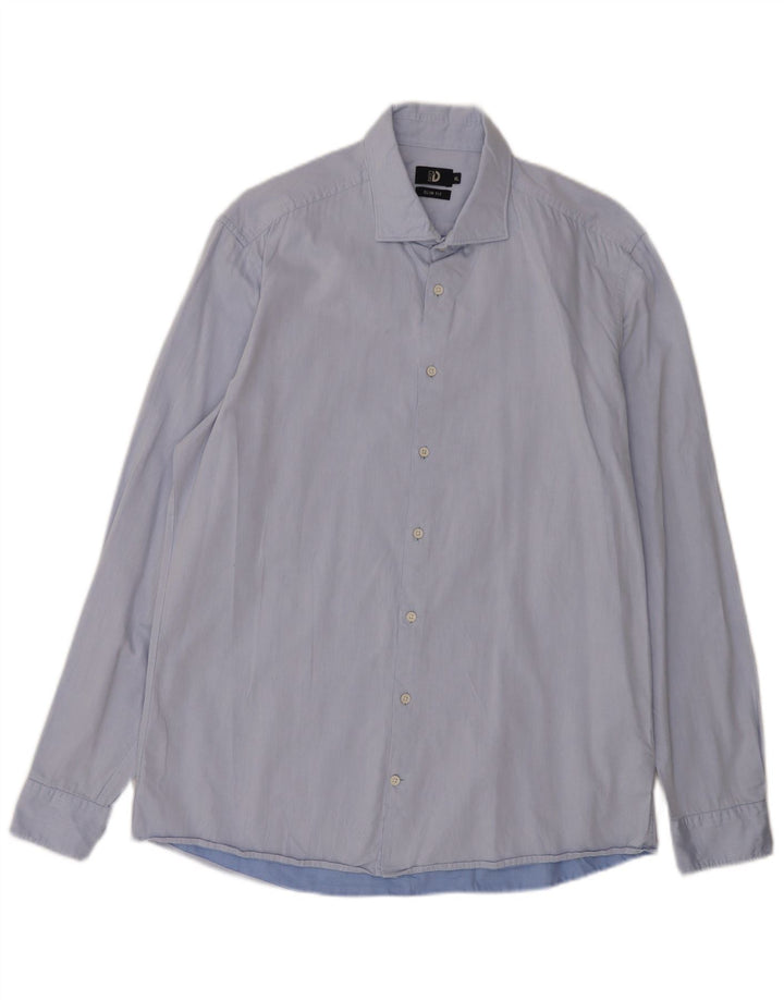 Camisa masculina slim fit DACK'S XL azul algodão