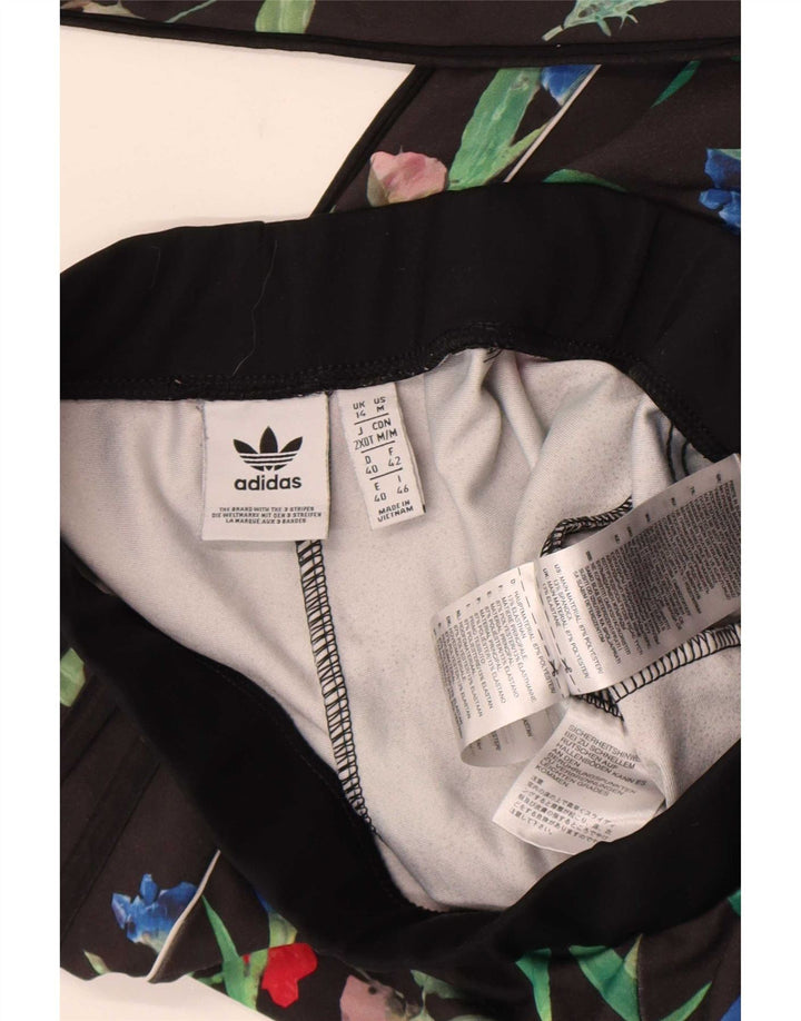 Leggings Adidas Feminino UK 14 Médio Preto Floral Poliéster