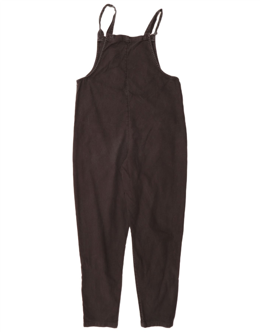 Macacão feminino Lucy & Yak longo Dungaree Reino Unido 12 algodão preto médio