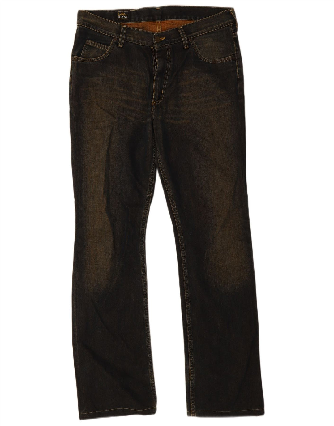Lee Mens REED Bootcut Jeans W33 L34 Azul Marinho Algodão