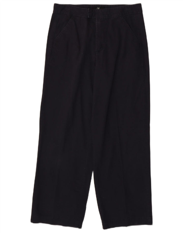 Lee Calça feminina cáqui reta de terno US 8 médio W30 L28 azul marinho