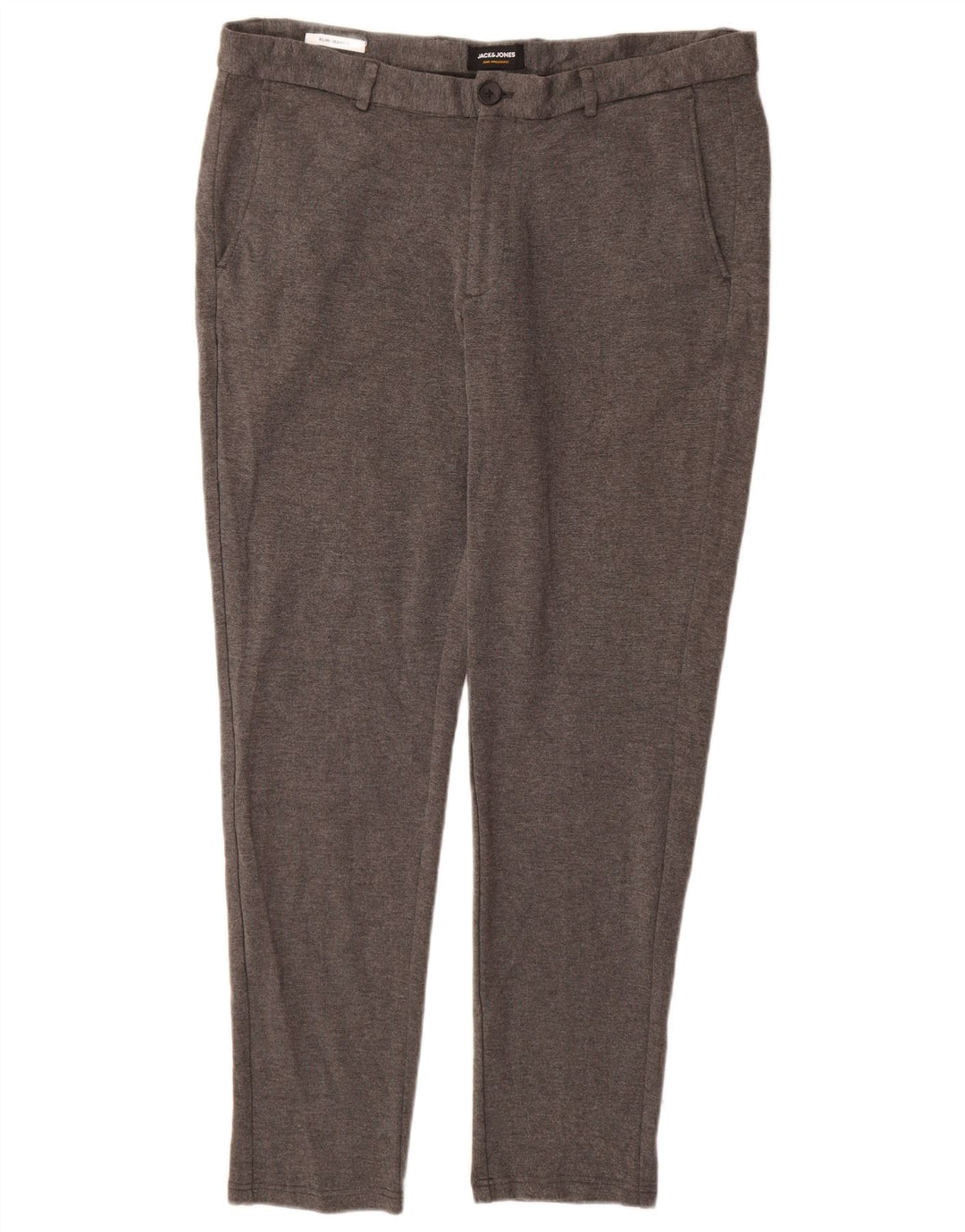 Calça masculina JACK & JONES Marco Slim Chino W36 L32 cinza viscose