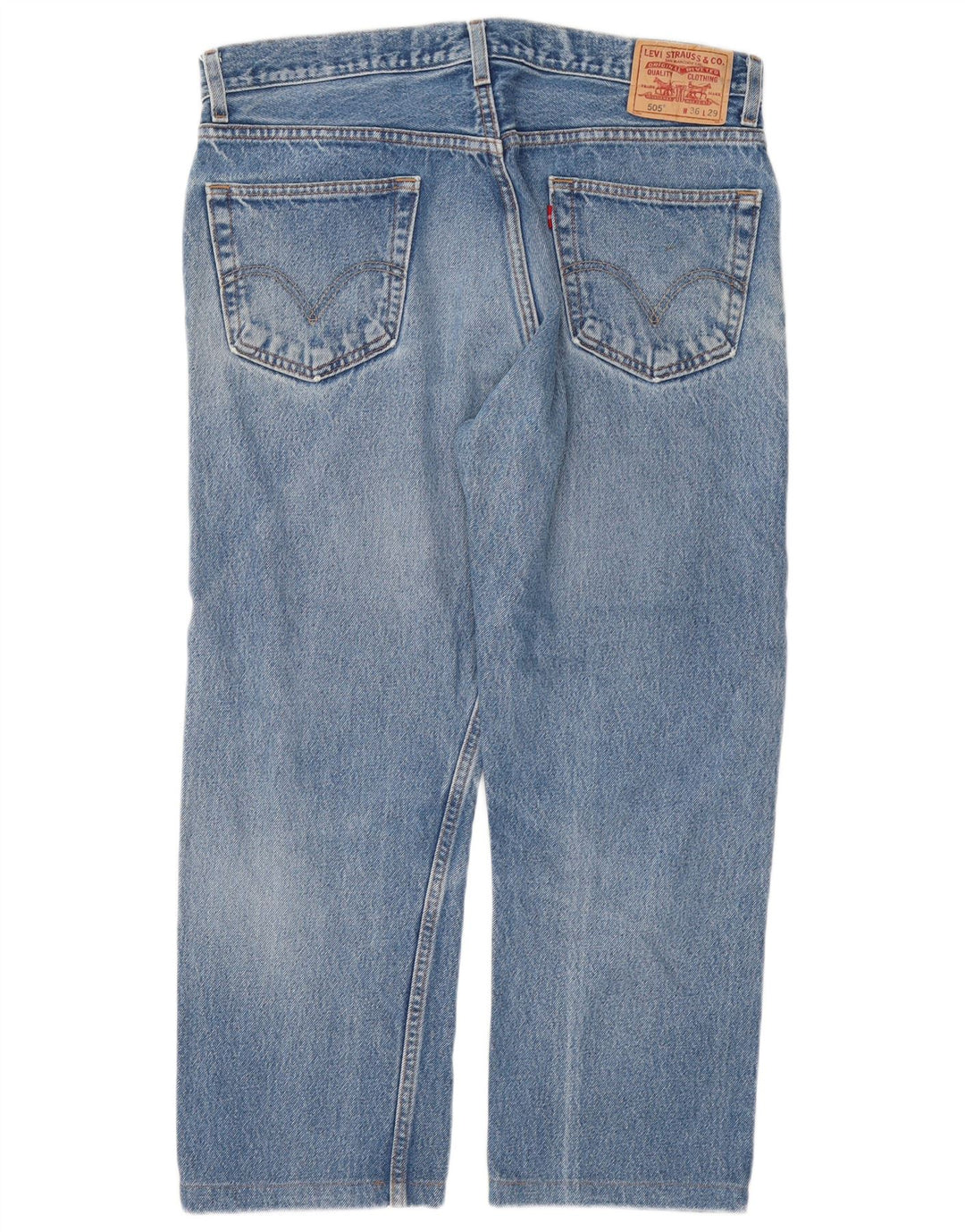 Calça jeans masculina Levi's 505 Regular Fit Straight W36 L26 Azul Algodão