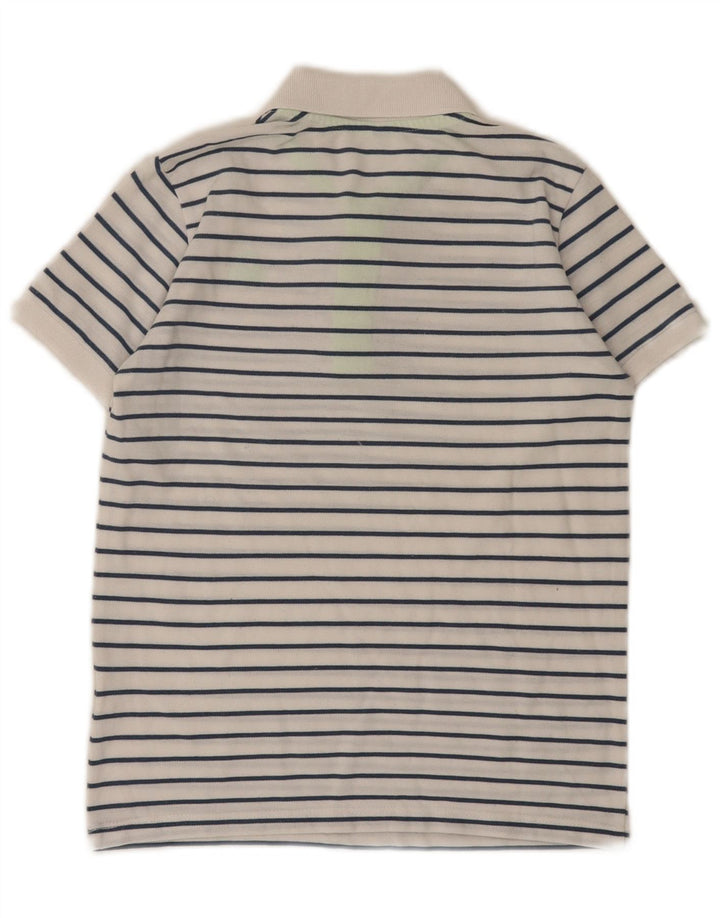 Polo Benetton Boys 8-9 Anos Grande Poliéster Listrado Branco