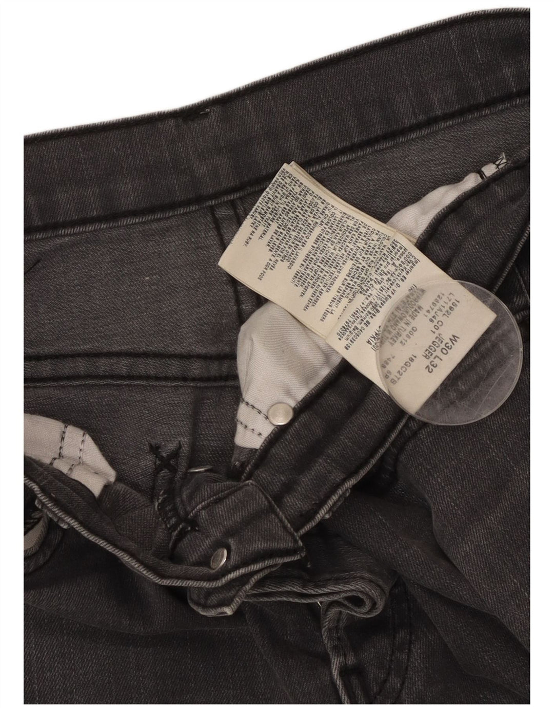 LEE Masculino Jegger Straight Jeans W30 L32 Algodão Cinza