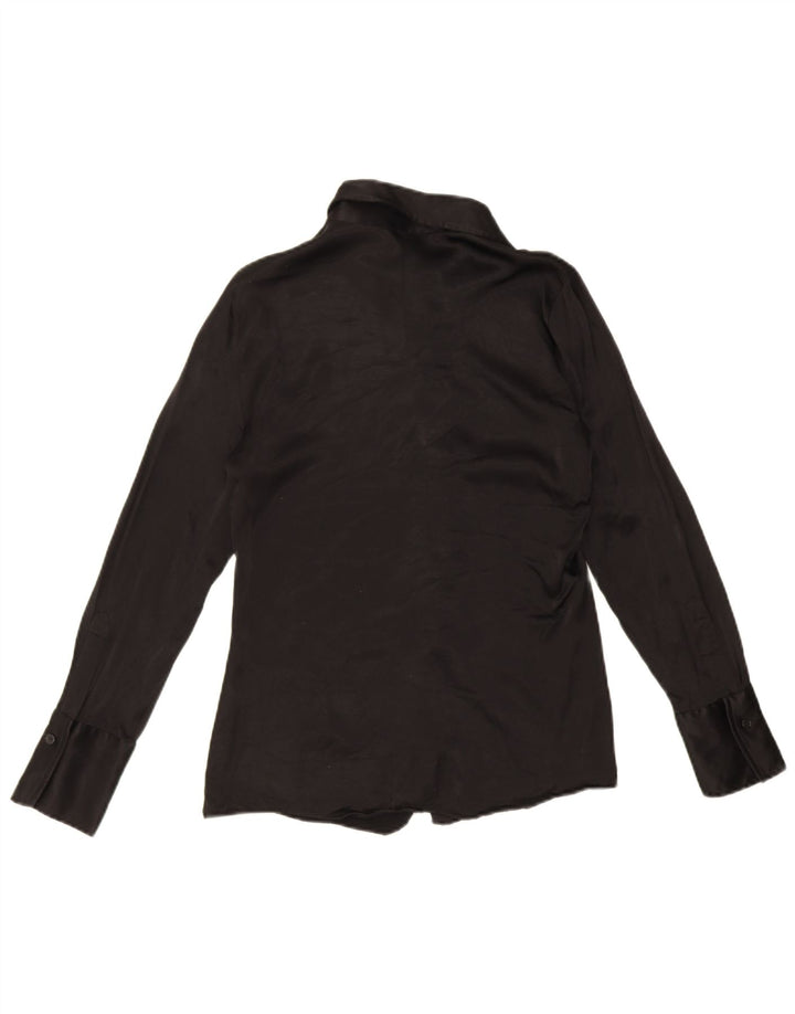 Blusa camisa feminina Zara Reino Unido 14 grande preta