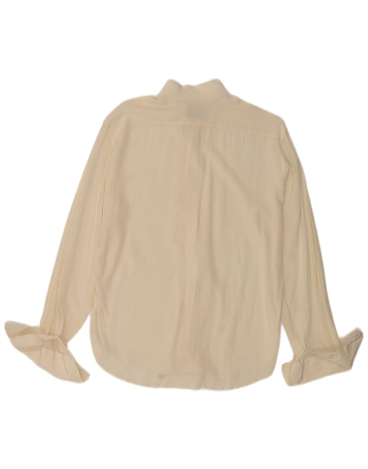 Camisa formal masculina Pancaldi & B tamanho 40 15 3/4 seda bege médio