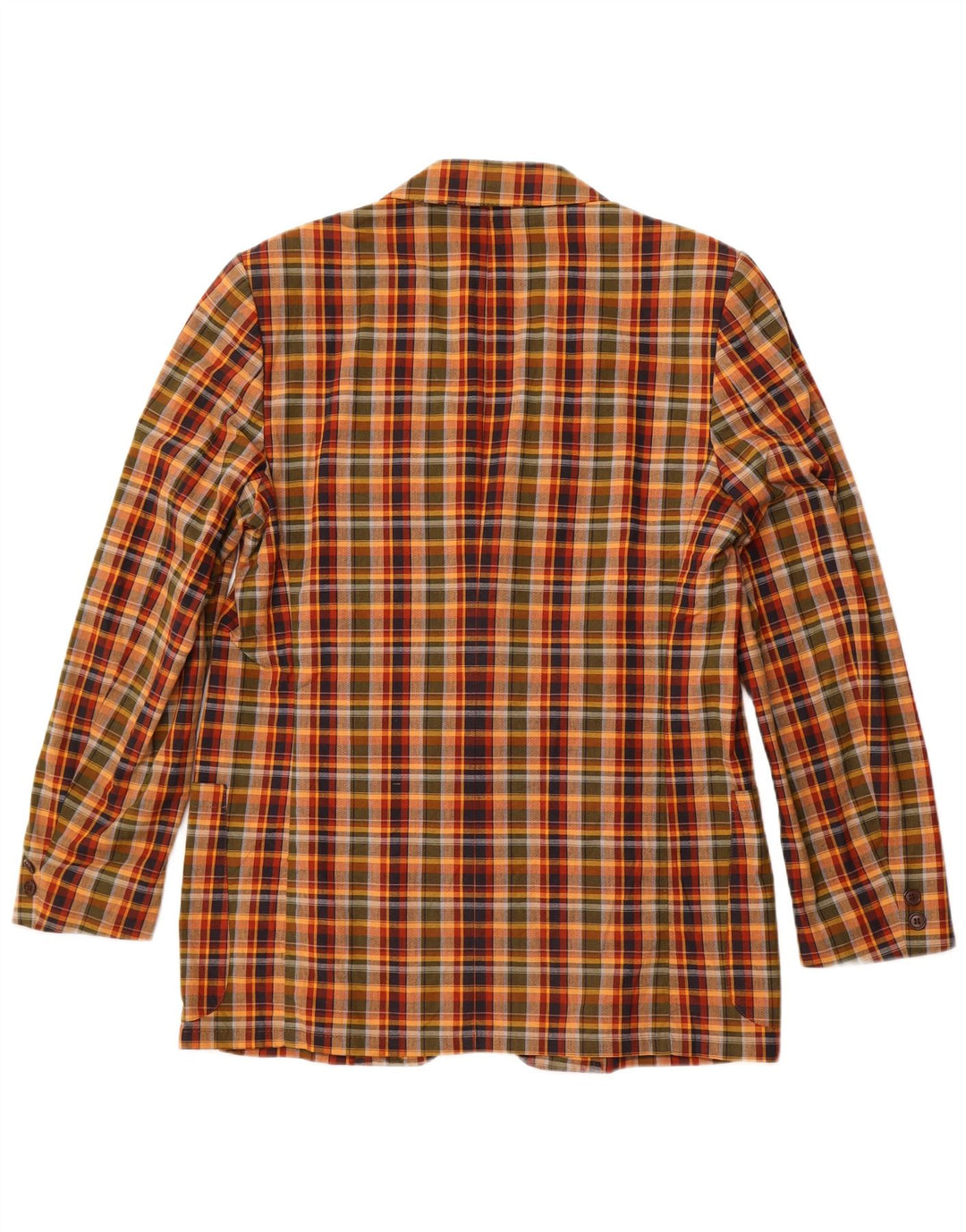 Jaqueta blazer masculina VINTAGE com 2 botões IT 54 2XL algodão xadrez multicolorido