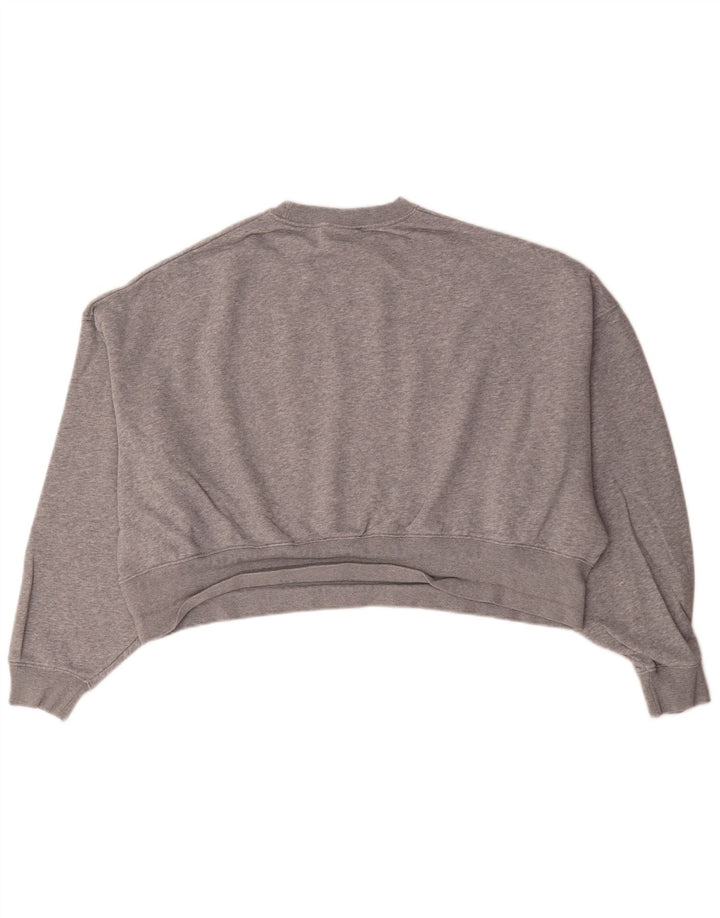 Nike Womens Crop Oversized Moletom Jumper UK 10 Pequeno Cinza Flecked