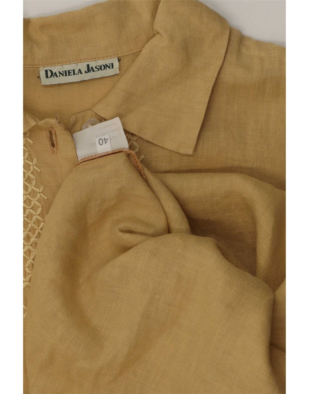 Vestido maxi feminino Daniela Jasoni IT 40 linho bege pequeno