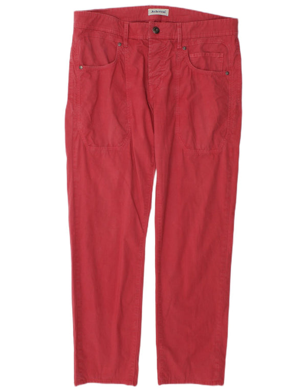 Calça casual reta masculina Jeckerson W36 L29 algodão rosa