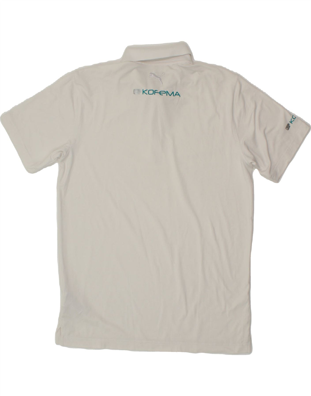 PUMA Mens Polo Shirt Medium White Polyester Vintage Puma and Second-Hand Puma from Messina Hembry 