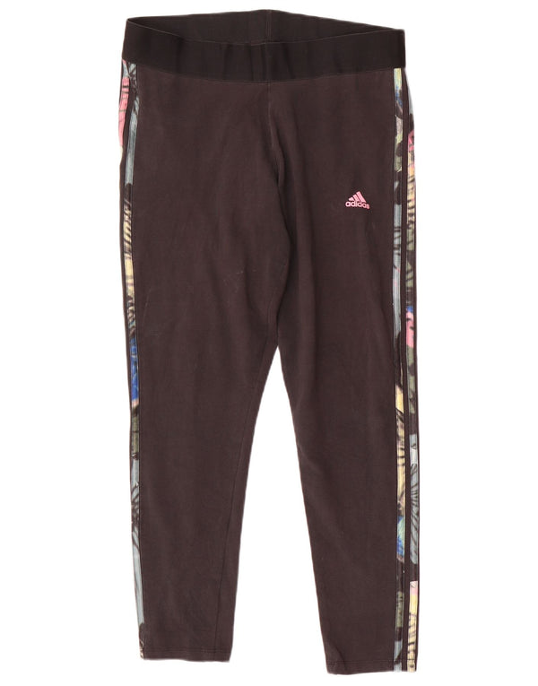 Leggings Adidas Femininas UK 16/18 Grande Algodão Preto
