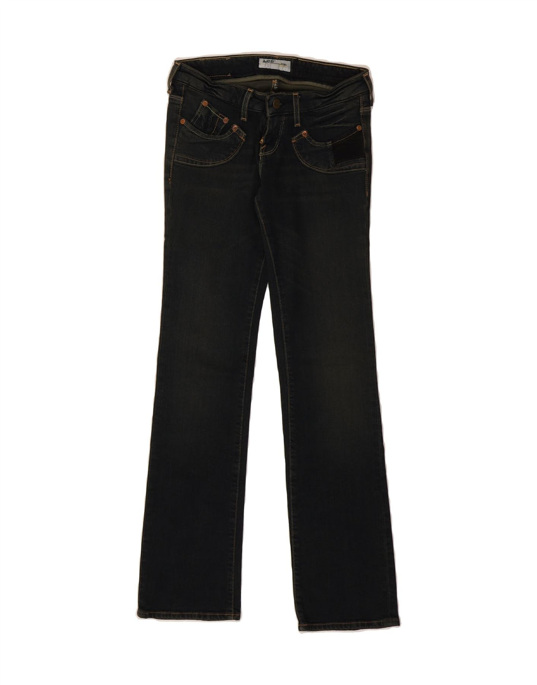 LEE Womens Coral Patch Bootcut Jeans W25 L31 Black Cotton Vintage Lee and Second-Hand Lee from Messina Hembry 