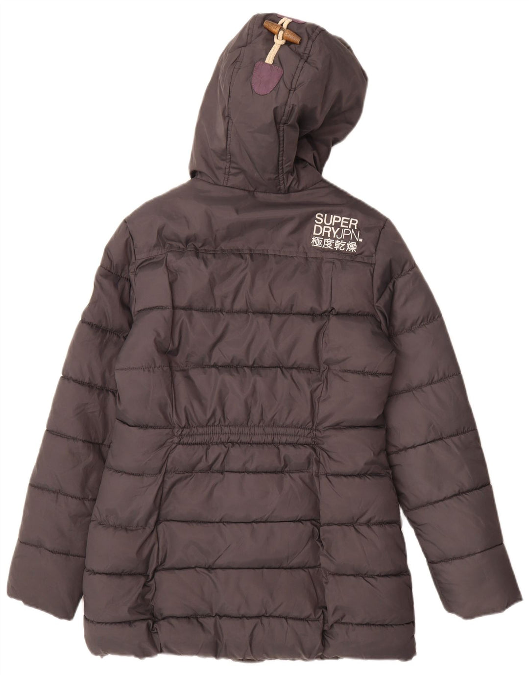 Casaco acolchoado Sherpa com capuz masculino Superdry UK 10 poliéster cinza pequeno