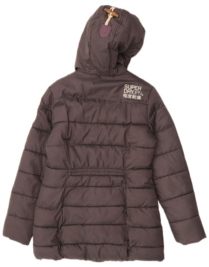 Casaco acolchoado Sherpa com capuz masculino Superdry UK 10 poliéster cinza pequeno