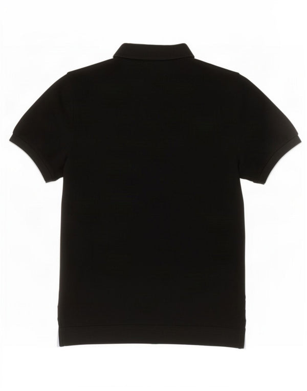 Camisa polo masculina Massimo Dutti grande algodão preto