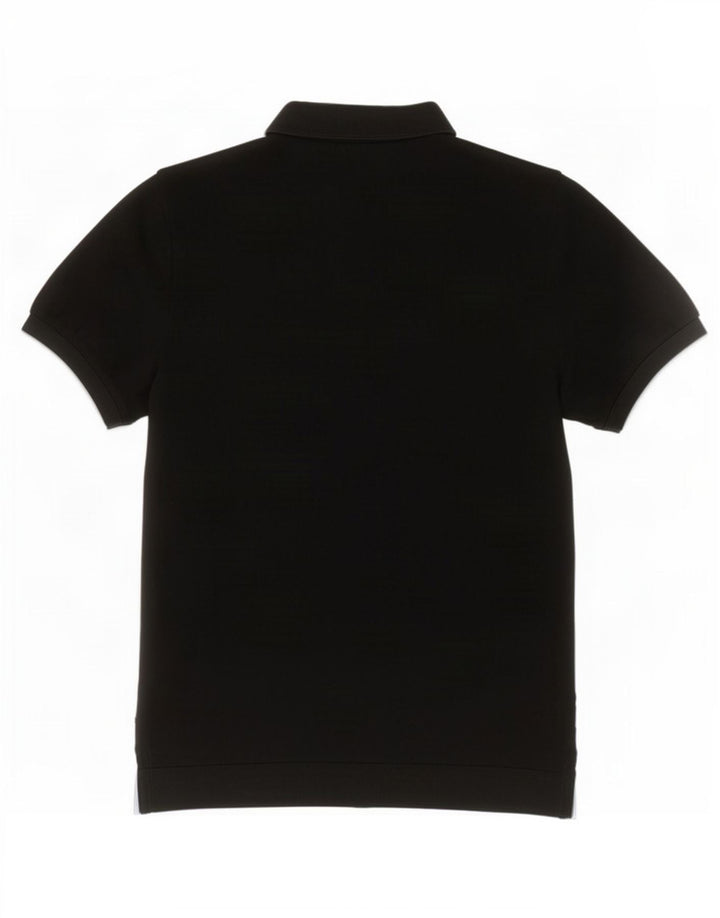 Camisa polo masculina Massimo Dutti grande algodão preto