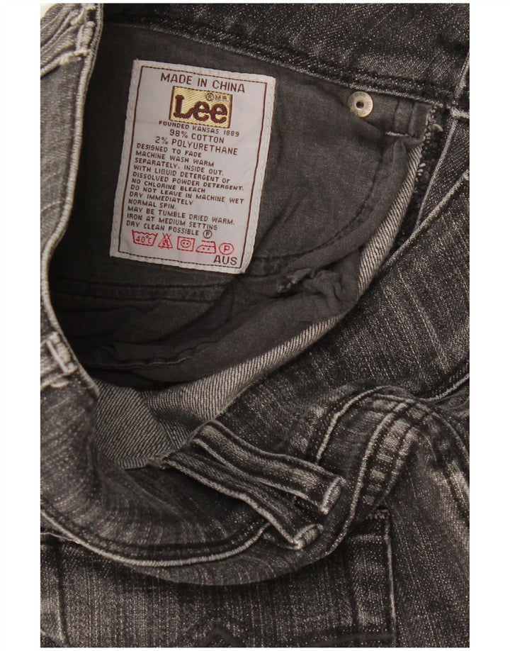 Jeans retos femininos Lee W26 L34 algodão cinza
