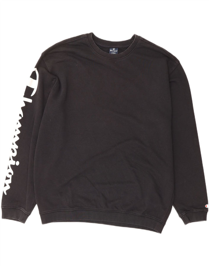 Mens Graphic Sweatshirt Jumper Large Vintage Champion and Second-Hand Champion from Messina Hembry 