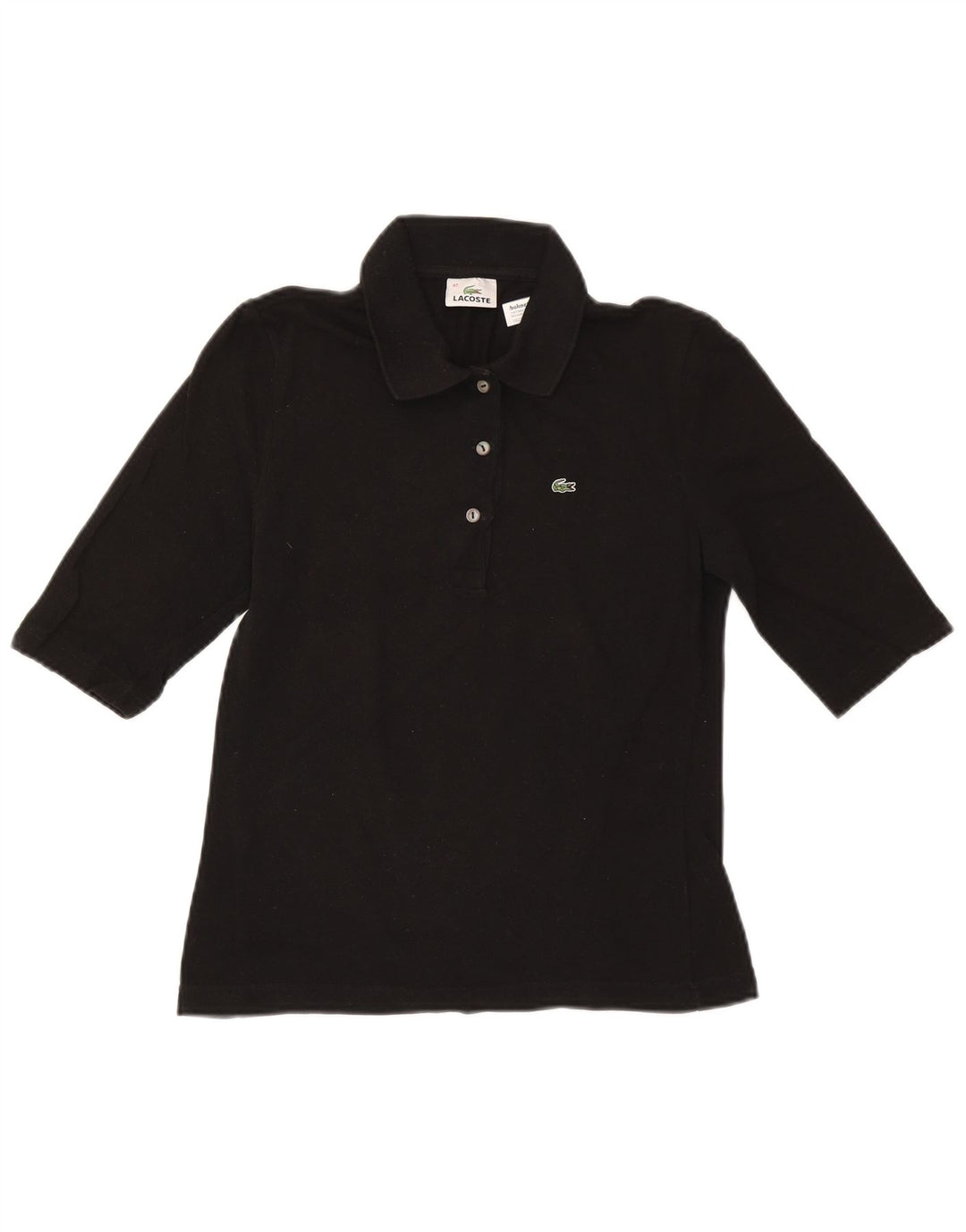 Camisa polo feminina Lacoste tamanho 42 grande algodão preto