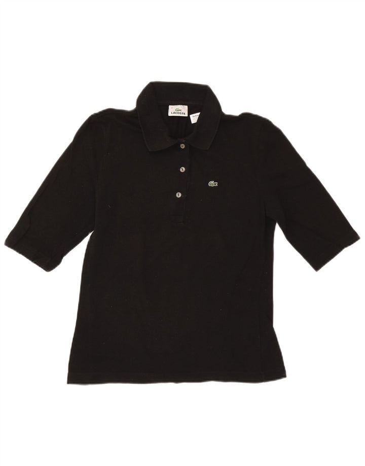 Camisa polo feminina Lacoste tamanho 42 grande algodão preto