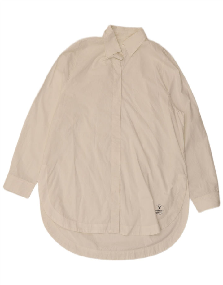 Blusa feminina Longline Avirex UK 14 médio off white