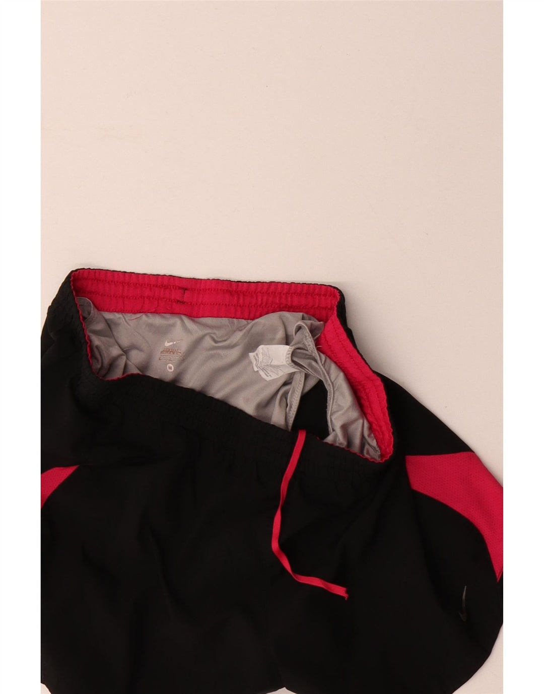 Shorts esportivos femininos NIKE UK 14 médio preto colorblock poliéster