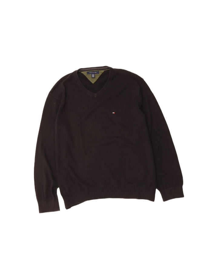 Suéter masculino TOMMY HILFIGER com decote em V 2XL preto