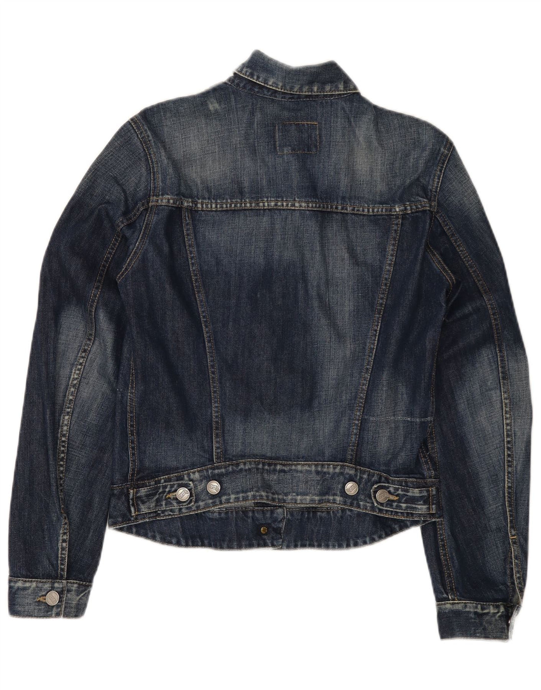 Jaqueta jeans feminina Gas UK 12 algodão azul marinho médio