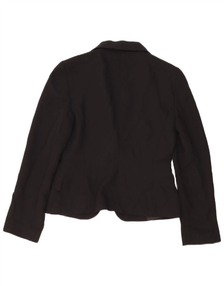 Jaqueta blazer feminina Zara com 1 botão EU 38 poliéster preto médio