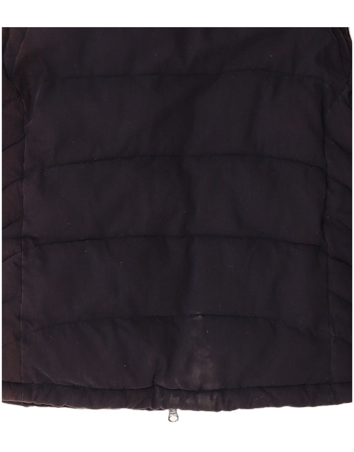 JOULES Colete acolchoado feminino UK 14 grande algodão azul marinho
