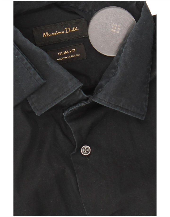Camisa masculina Slim Fit Massimo Dutti XL preta