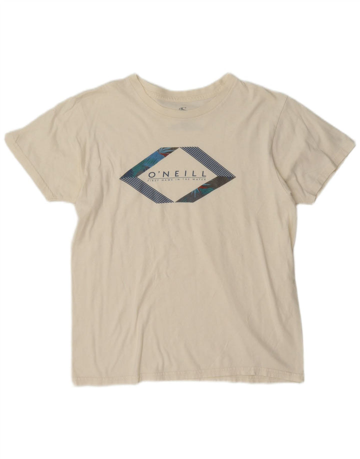 Camiseta masculina O'Neill com ajuste padrão e estampa gráfica, médio, off white, algodão